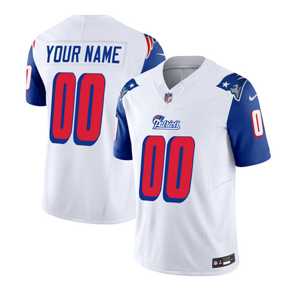 Men & Women & Youth New England Patriots Active Player Custom White Blue 2023 F.U.S.E. Throwback Limited Football Stitched Jersey,We sell and wholesale Men & Women & Youth New England Patriots Active Player Custom White Blue 2023 F.U.S.E. Throwback Limited Football Stitched Jersey on line form chian!